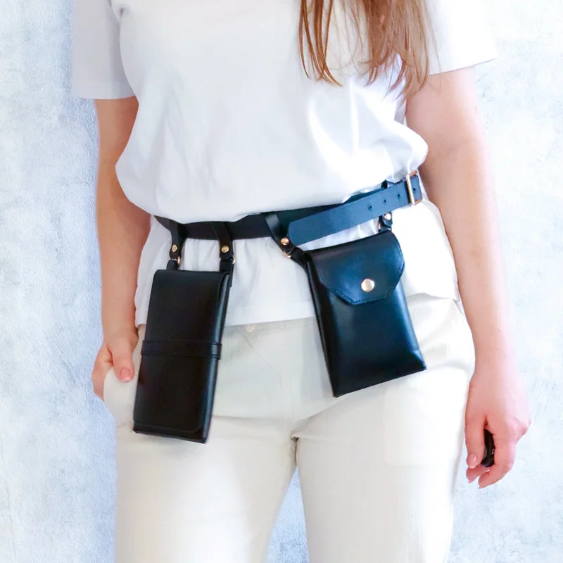 2 PCS Women's Waist Bag Streetwear Funny Pack High Quality PU Leather Mobile Phone Belt Bags Female Fashion Crossbody Chest Bag 
2 PCS Women's Waist Bag Streetwear Funny Pack High Quality PU Leather Mobile Phone Belt Bags Female Fashion Crossbody Chest Bag