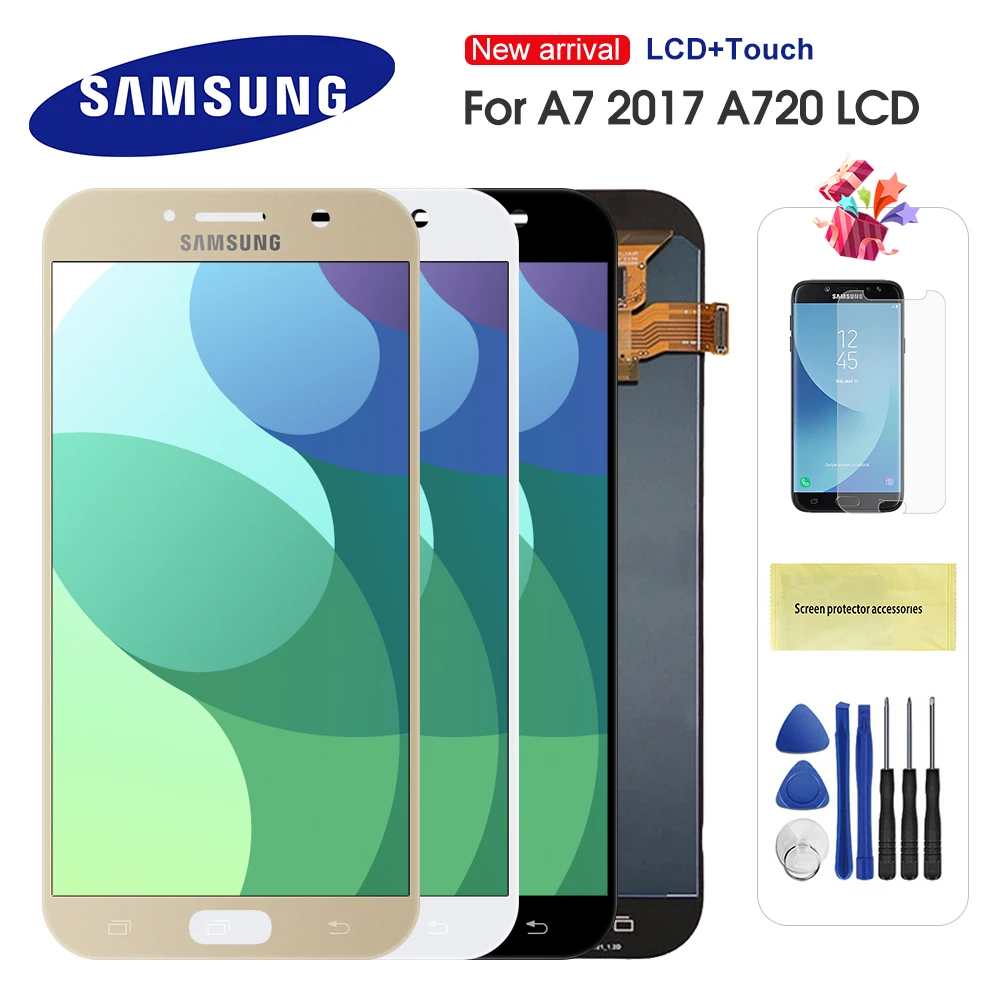LCD For Samsung Galaxy A7 2017 A720 A720F A720M LCDs Touch Screen Digitizer Assembly Replacement For A7 A720 LCD Screen
LCD For Samsung Galaxy A7 2017 A720 A720F A720M LCDs Touch Screen Digitizer Assembly Replacement For A7 A720 LCD Screen
