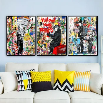 RELIABLI ART Follow Your Dreams Monkey Gorilla Animal Pictures Canvas Painting Wall Art For Living Room Home Decor No Frame
RELIABLI ART Follow Your Dreams Monkey Gorilla Animal Pictures Canvas Painting Wall Art For Living Room Home Decor No Frame