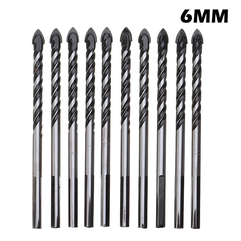 10pcs/set Black 6mm Drill Bit Multifunction Tungsten Carbide Tip Ceramic Tile Glass Drill Bit Head Opener Power Tool Parts
10pcs/set Black 6mm Drill Bit Multifunction Tungsten Carbide Tip Ceramic Tile Glass Drill Bit Head Opener Power Tool Parts