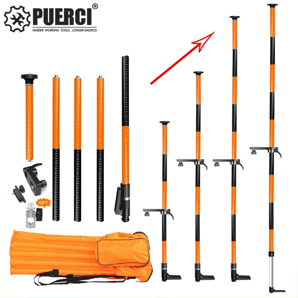5/8 1/4 Extend Bracket Elongation Maximum 3.36M for Laser Level, Adjustable elevating range 70336cm five sections
5/8 1/4 Extend Bracket Elongation Maximum 3.36M for Laser Level, Adjustable elevating range 70336cm five sections