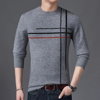 Mens 100% Wool Knit Tops Sweater Pullover Basic O Neck for Autumn Winter Crossed Striped Fashion Casual BO22441229
Mens 100% Wool Knit Tops Sweater Pullover Basic O Neck for Autumn Winter Crossed Striped Fashion Casual BO22441229