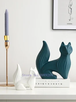 Nordic Creative ceramics fox Animal sculpture Decorative ornaments modern Home living room room decoration accessories
Nordic Creative ceramics fox Animal sculpture Decorative ornaments modern Home living room room decoration accessories