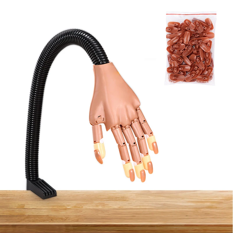 Nail Art Hands Professional Practice Hand 100Pcs Nail Tips Adjustable Plastic Practice Model DIY Manicure Tool Flexible Soft 
Nail Art Hands Professional Practice Hand 100Pcs Nail Tips Adjustable Plastic Practice Model DIY Manicure Tool Flexible Soft