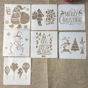7Pcs 13cm Christmas Santa Clause Snowman DIY Layering Stencils Painting Scrapbook Coloring Embossing Album Decorative Template 
7Pcs 13cm Christmas Santa Clause Snowman DIY Layering Stencils Painting Scrapbook Coloring Embossing Album Decorative Template