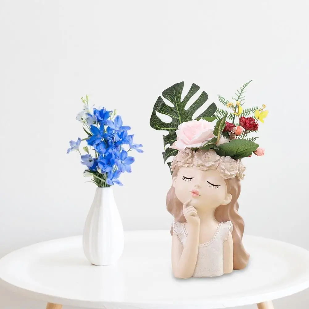 European Resin Personality Girl Statue Cute Girls Flowerpot Resin Succulent Planter Desk Ornament For Garden
European Resin Personality Girl Statue Cute Girls Flowerpot Resin Succulent Planter Desk Ornament For Garden