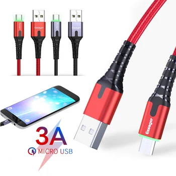 

0.5M 1M 2M 3M Micro Type C Plug 3A Fast Charging Cable Connection Cord Data Line USB Charger Adapter For Xiaomi Samsung TXTB1