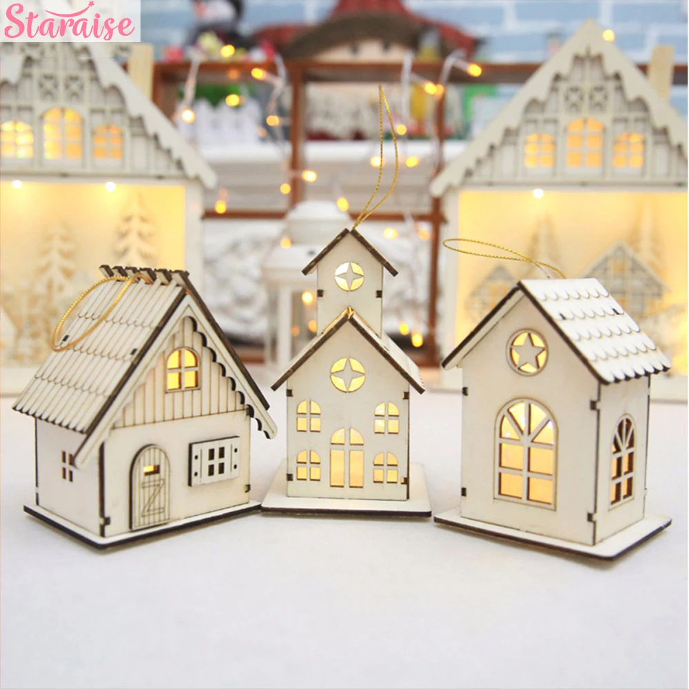 Staraise Wood House LED Light for Christmas Tree Decorations DIY Hanging Ornament Christmas Tree Ornaments Xmas Pendant New Year
Staraise Wood House LED Light for Christmas Tree Decorations DIY Hanging Ornament Christmas Tree Ornaments Xmas Pendant New Year
