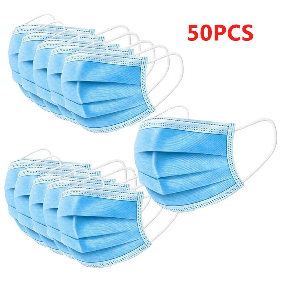 50 pcs Anti-Pollution Mouth Mask Nonwovens 3 Layer protection Disposable Facemask Earloop Masks Anti-dust
50 pcs Anti-Pollution Mouth Mask Nonwovens 3 Layer protection Disposable Facemask Earloop Masks Anti-dust
