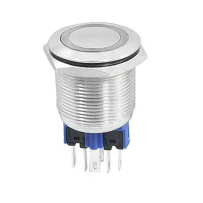 22mm Panel Mount Latching Yellow LED 2NO 2NC Metal Push Button Switch
22mm Panel Mount Latching Yellow LED 2NO 2NC Metal Push Button Switch