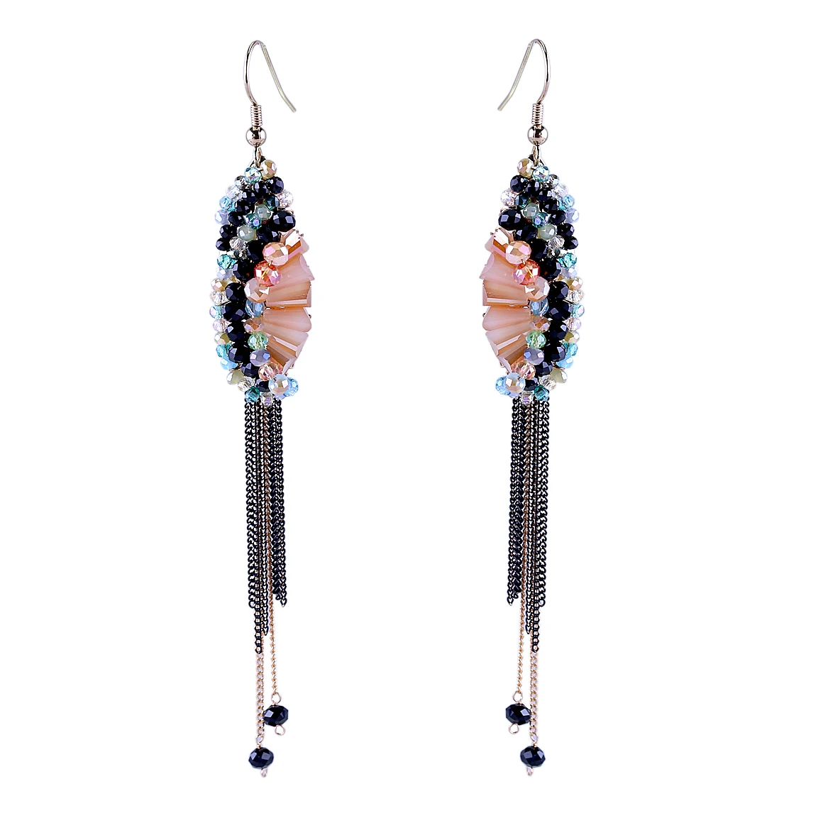 Fashion Crystal Drop Earrings for Women Gold Plated Ear Hook Statement Earrings Handmade Beaded Trendy Tassels Earrings 3392
Fashion Crystal Drop Earrings for Women Gold Plated Ear Hook Statement Earrings Handmade Beaded Trendy Tassels Earrings 3392