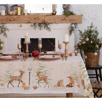 Ethel table set "Christmas forest" tablecloth 150 * 180 +/- 2cm with GMVO, napkin. 40x40cm - 8pcs, 5072931
Ethel table set "Christmas forest" tablecloth 150 * 180 +/- 2cm with GMVO, napkin. 40x40cm - 8pcs, 5072931