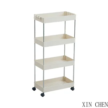 Bathroom With wheels Storage Rack Four Layers Kitchen Narrow Cabinet Living Room Foor-Standing Gap Shelf Home storage
Bathroom With wheels Storage Rack Four Layers Kitchen Narrow Cabinet Living Room Foor-Standing Gap Shelf Home storage
