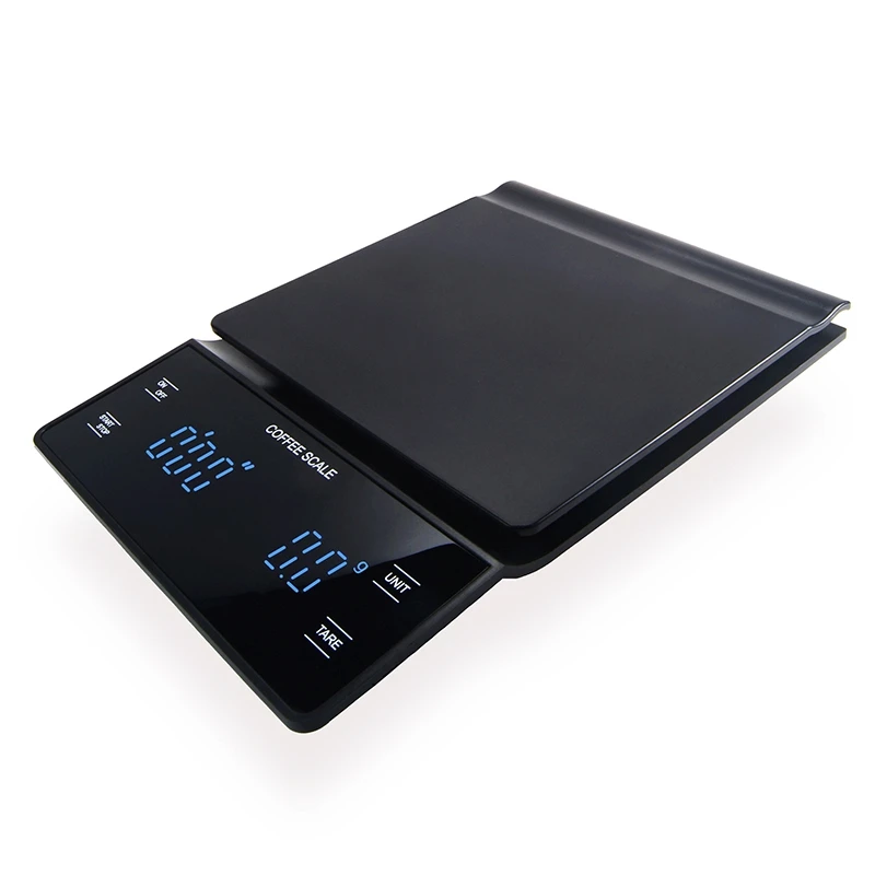 Electronic Coffee Scale Hand Versatile Bar Electronic Scale Gram Scale with Timer 3KG Kitchen Scale LED Display Food Scale