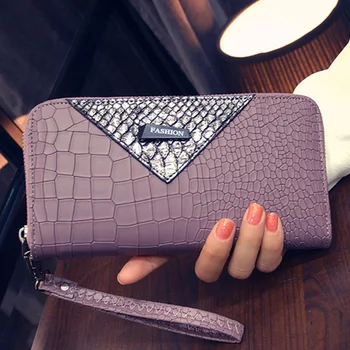 Women Vintage Alligator Wallet Zipper Clutch Bag Fashion Designer Female Leather Wallets Coin Purse Ladies Wristlet
Women Vintage Alligator Wallet Zipper Clutch Bag Fashion Designer Female Leather Wallets Coin Purse Ladies Wristlet