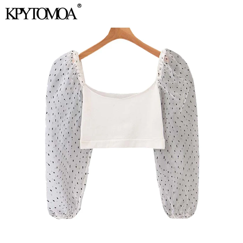 Vintage Sexy Short Style Organza Patchwork Blouses Women 2020 Fashion Three Quarter Puff Sleeve Female Shirts Blusas Chic Tops
Vintage Sexy Short Style Organza Patchwork Blouses Women 2020 Fashion Three Quarter Puff Sleeve Female Shirts Blusas Chic Tops