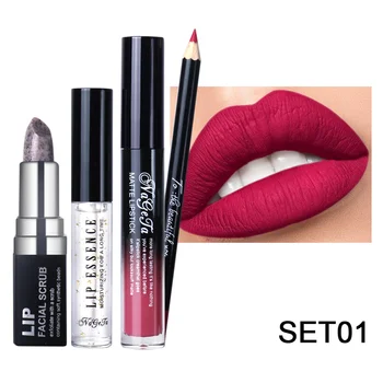 Sexy Matte Lipstick Lipgloss Lip Liner Kit Velvety Essence Lip Facial Scrub Long Lasting Waterproof Liquid Lipstick Set
Sexy Matte Lipstick Lipgloss Lip Liner Kit Velvety Essence Lip Facial Scrub Long Lasting Waterproof Liquid Lipstick Set