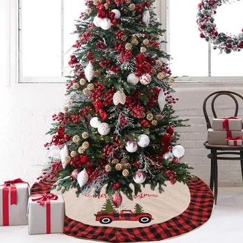 Christmas Tree Skirt Car Pattern Round Carpet Festive Christmas Decorations for Home Floor Grid Mat New Year Decoration
Christmas Tree Skirt Car Pattern Round Carpet Festive Christmas Decorations for Home Floor Grid Mat New Year Decoration