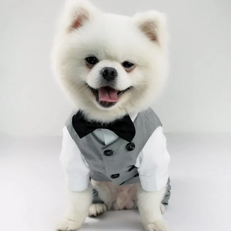 Джентльменская Одежда для собак Свадебный костюм куртка официальная рубашка