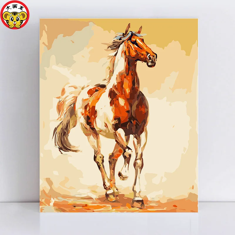painting by numbers art paint by number Running horse