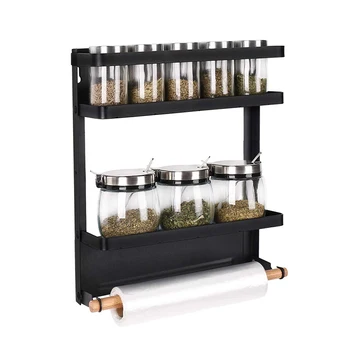 Magnetic Shelf Magnetic Paper Towel Holder Fridge Spice Rack Kitchen Refrigerator Organizer Rack For Spices Jar Oils Salt 
Magnetic Shelf Magnetic Paper Towel Holder Fridge Spice Rack Kitchen Refrigerator Organizer Rack For Spices Jar Oils Salt