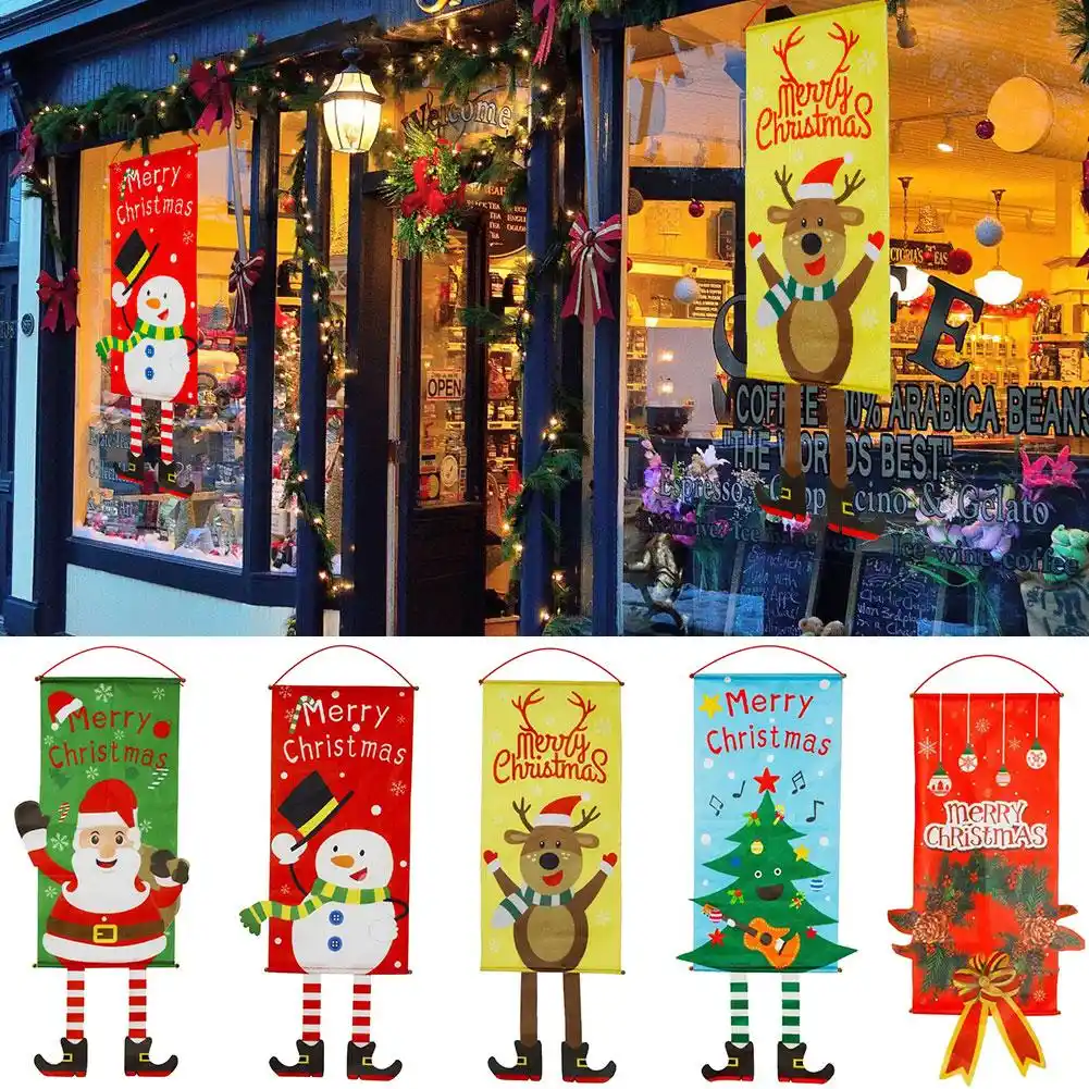 pendant merry christmas sign door banner hanging xmas ornament