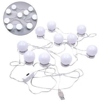 A Set of Makeup Mirror Light USB Plug Brightness Press Button Lights for Dressing Decor
A Set of Makeup Mirror Light USB Plug Brightness Press Button Lights for Dressing Decor