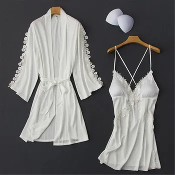 Women 2PCS Nighty&robe Set White Bride Bridesmaid Wedding Robe Casual Soft Kimono Bathrobe Gown Summer Silky Satin Sleepwear
Women 2PCS Nighty&robe Set White Bride Bridesmaid Wedding Robe Casual Soft Kimono Bathrobe Gown Summer Silky Satin Sleepwear