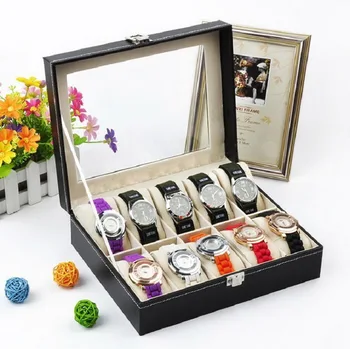 10 /12Compartments High-grade Leather Watch Collection Storage Box Fashion Watch Anti-dust Protect Case органайзер Display Box
10 /12Compartments High-grade Leather Watch Collection Storage Box Fashion Watch Anti-dust Protect Case органайзер Display Box