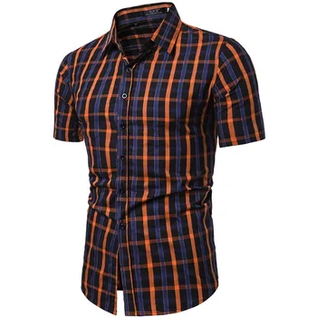2020 Summer Fashion New Men's Casual Boutique Short Sleeve Plaid Business Shirt / Men's Lapel Shirt
2020 Summer Fashion New Men's Casual Boutique Short Sleeve Plaid Business Shirt / Men's Lapel Shirt