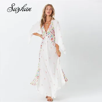 Suzhan Sexy Women Floral Embroidery Ankle-Length Dress Sheer Mesh Vintage Boho A-line See-through Black Elegant Vestidos
Suzhan Sexy Women Floral Embroidery Ankle-Length Dress Sheer Mesh Vintage Boho A-line See-through Black Elegant Vestidos
