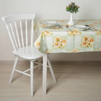 Reusable non-woven tablecloth with inlay 135x110 cm "Lilies" color green 4723587
Reusable non-woven tablecloth with inlay 135x110 cm "Lilies" color green 4723587