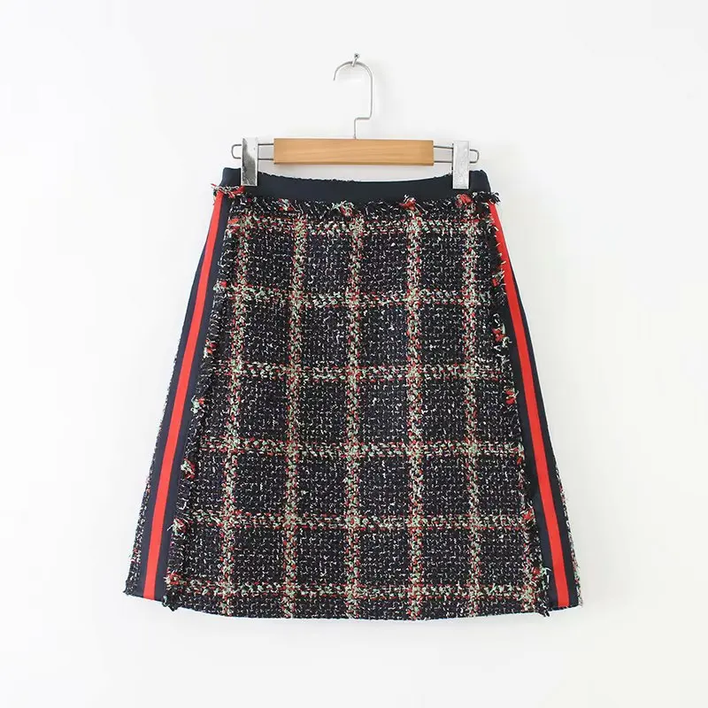 2018 Western Style Autumn And Winter WOMEN'S Dress New Style Tweed Plaid Contrast Color Ribbon A- line Skirt
2018 Western Style Autumn And Winter WOMEN'S Dress New Style Tweed Plaid Contrast Color Ribbon A- line Skirt