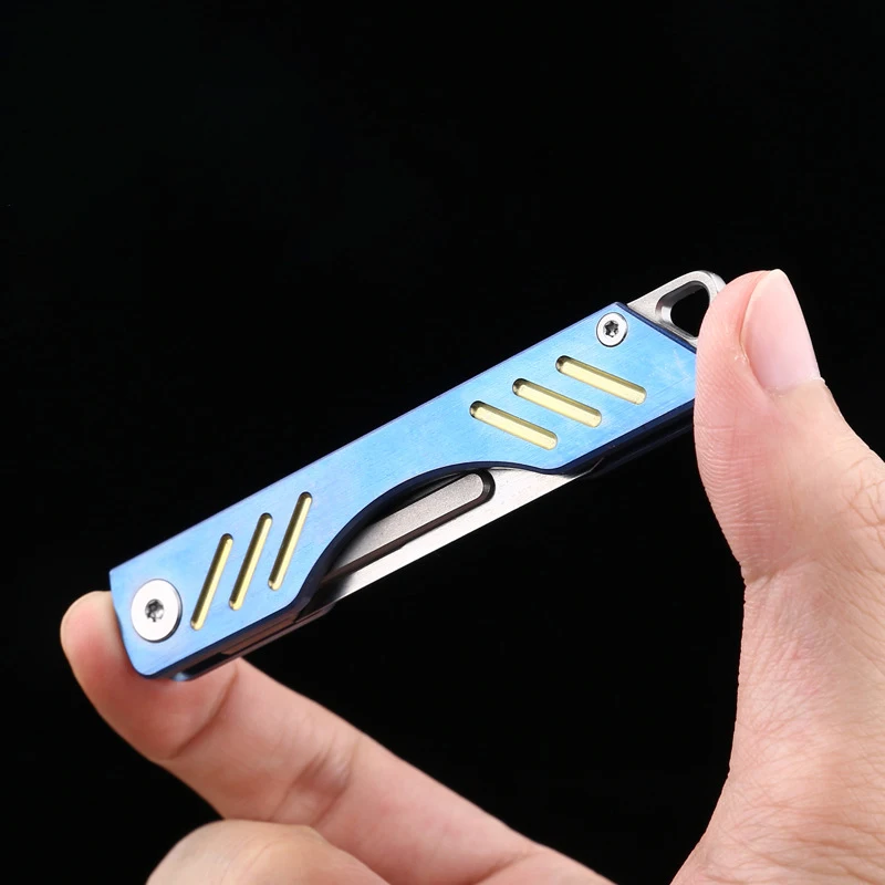 Titanium Alloy Mini Knife Portable EDC Folding Knife Keychain Utility Knife
Titanium Alloy Mini Knife Portable EDC Folding Knife Keychain Utility Knife