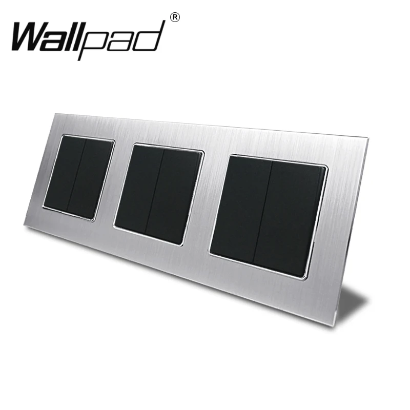 EU Triple 2 Gang Light Switch Wallpad Silver Metal Frame Push Button Light Switch 6 gangs 2 Way Switch with Claws 234*86mm
EU Triple 2 Gang Light Switch Wallpad Silver Metal Frame Push Button Light Switch 6 gangs 2 Way Switch with Claws 234*86mm