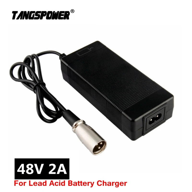 

48V 2A Lead-acid Battery Charger for 57.6V Lead acid Battery Electric Bicycle Bike Scooters Motorcycle Charger 3-Pin XLR Plug