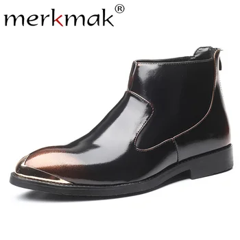 Merkmak Autumn Zipper Men's Boots Formal Pointed Mens Leather Shoes Casual Dress Shoes Man Footwear Large Size 48 47 46 Flat's
Merkmak Autumn Zipper Men's Boots Formal Pointed Mens Leather Shoes Casual Dress Shoes Man Footwear Large Size 48 47 46 Flat's