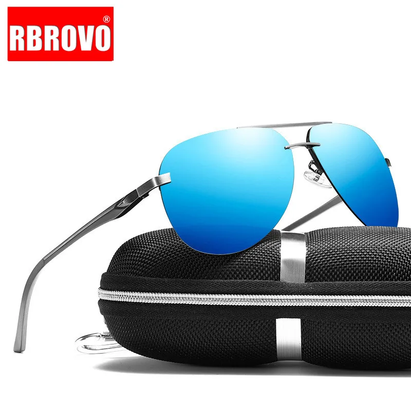 RBROVO модные очки Винтажные Солнцезащитные для мужчин металлические