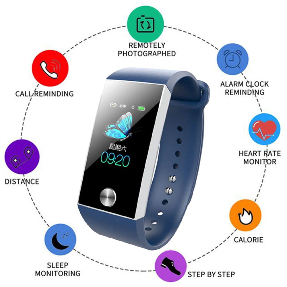 Smart Female Watch Heart Rate Blood Pressure Monitoring Bluetooth Waterproof Smart Fitness Sports Bracelet Camera Remote Control
Smart Female Watch Heart Rate Blood Pressure Monitoring Bluetooth Waterproof Smart Fitness Sports Bracelet Camera Remote Control
