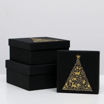 Set of boxes 3 in 1 "Golden Spruce", 20 x 20 x 9.5 - 15.5 x 15.5 x 7.5 cm 5115116
Set of boxes 3 in 1 "Golden Spruce", 20 x 20 x 9.5 - 15.5 x 15.5 x 7.5 cm 5115116