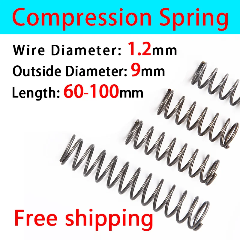 Compressed Spring Pressure Spring Return Spring Release Spring Wire Diameter 1.2mm/Outer Diameter 9mm Widely Size
Compressed Spring Pressure Spring Return Spring Release Spring Wire Diameter 1.2mm/Outer Diameter 9mm Widely Size