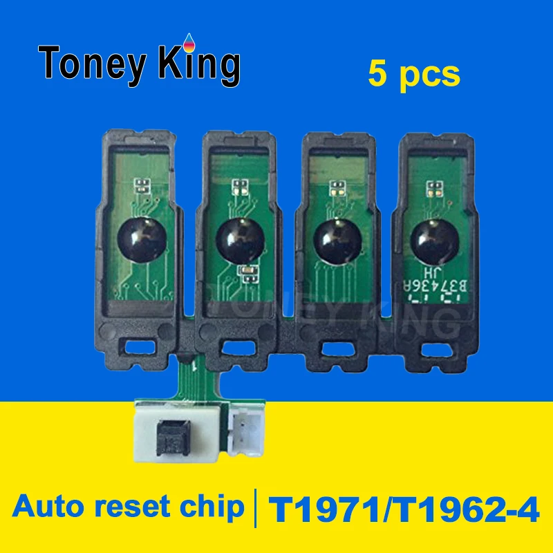 

Toney King 5PK Compatible CISS Cartridge Chip For Epson T1971 1964 ink cartirdge for Epson XP201 XP211 XP204 XP401 XP411 Printer