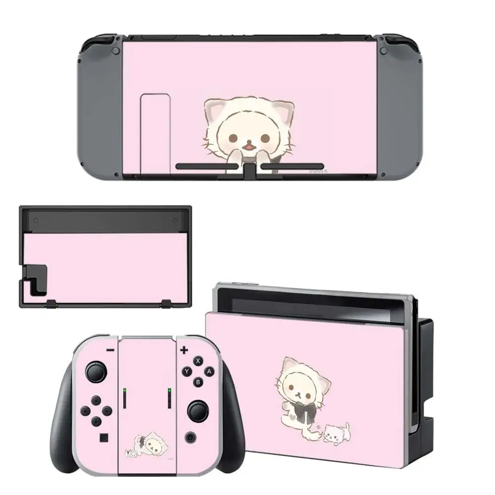 Kawaii Pink Bear Nintendo Switch Skin Sticker NintendoSwitch stickers skins for Nintend Console and Joy-Con Controller | Электроника