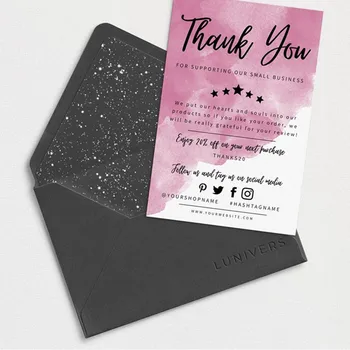 Custom social media business cards Thank You For Your Order Business Insert Card, Blush Pink Watercolor Modern Business Template
Custom social media business cards Thank You For Your Order Business Insert Card, Blush Pink Watercolor Modern Business Template