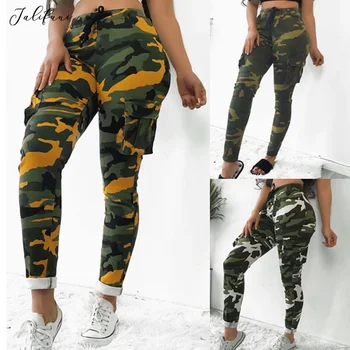 2020 Hot New Women Camouflage Trousers Ladies Casual Camo Cargo Pants Empire Waist Drawstring Pockets Pants Skinny Elastic Pants
2020 Hot New Women Camouflage Trousers Ladies Casual Camo Cargo Pants Empire Waist Drawstring Pockets Pants Skinny Elastic Pants