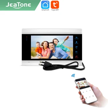 

Jeatone Tuya smart 7 inch WIFI Video intercom indoor Monitor Screen single Support external power 720P/AHD high resolution 86706