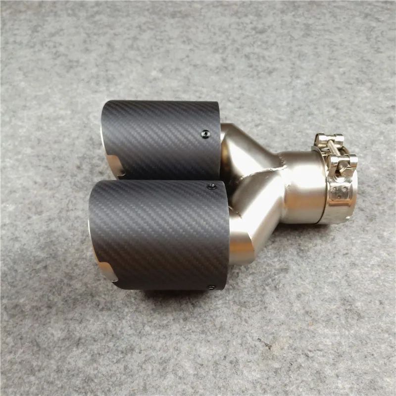 Top quality One Piece Y Model Dual Carbon Exhaust tips End Pipes For Akrapovic Carbon Muffler Tips Car Styling Matte Carbon
Top quality One Piece Y Model Dual Carbon Exhaust tips End Pipes For Akrapovic Carbon Muffler Tips Car Styling Matte Carbon