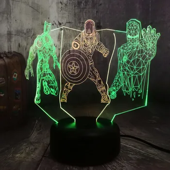Marvel The Avengers Captain America iron Man 3D illusion Night Light Mixed Color Desk Lamp Home Decor Kids Toy Christmas toys
Marvel The Avengers Captain America iron Man 3D illusion Night Light Mixed Color Desk Lamp Home Decor Kids Toy Christmas toys