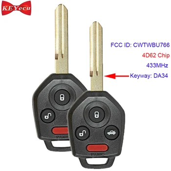 KEYECU 2pcs for Subaru Legacy 2008 Outback 2009 Tribeca 2010 Remote Key Fob 4D62 Chip FCC ID: CWTWBU766 433MHz DA34 Blade
KEYECU 2pcs for Subaru Legacy 2008 Outback 2009 Tribeca 2010 Remote Key Fob 4D62 Chip FCC ID: CWTWBU766 433MHz DA34 Blade