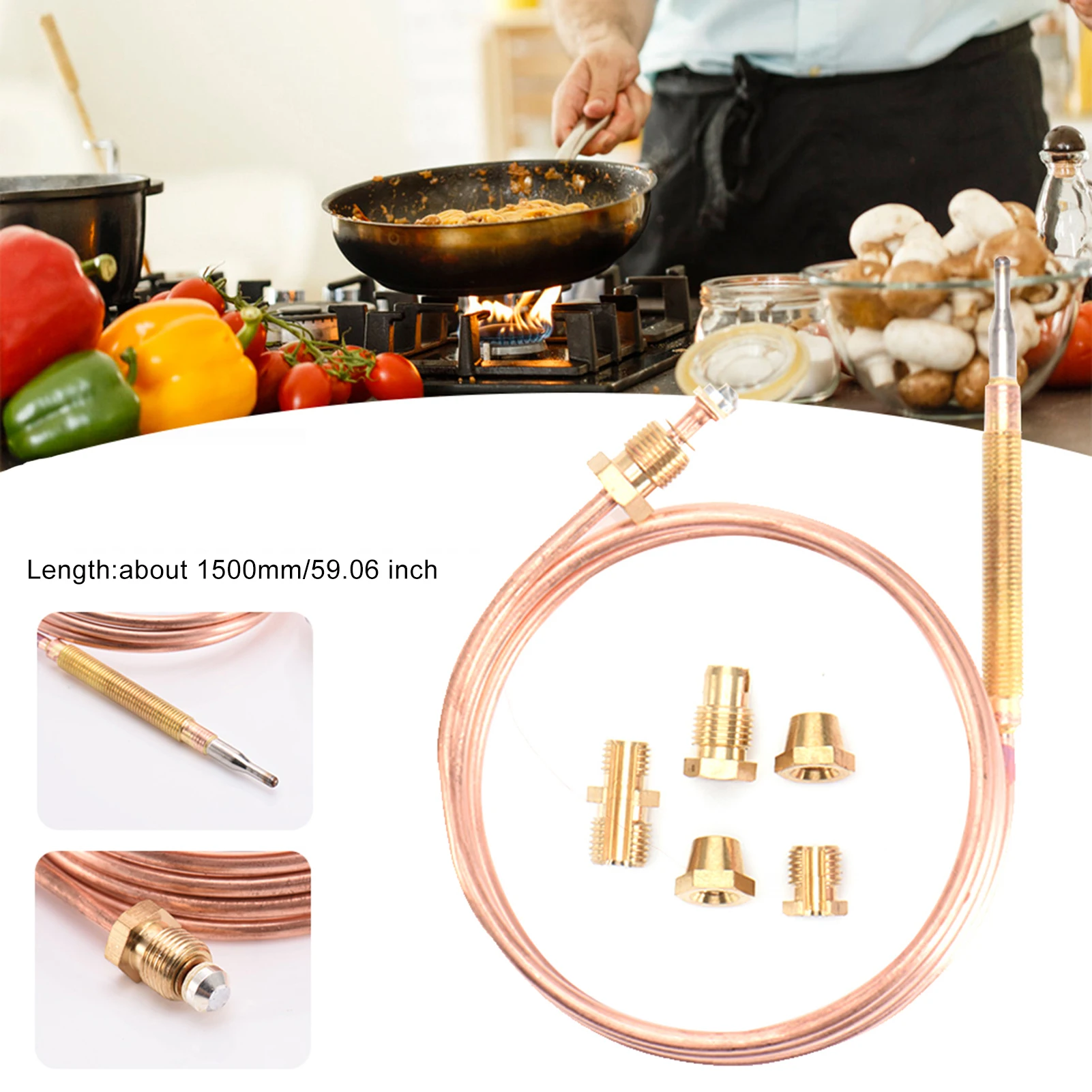 Temperature Probe Thermocouple Set Oven Heater Repair Kit Stainless Steel Probe Terminal Adapter
Temperature Probe Thermocouple Set Oven Heater Repair Kit Stainless Steel Probe Terminal Adapter
